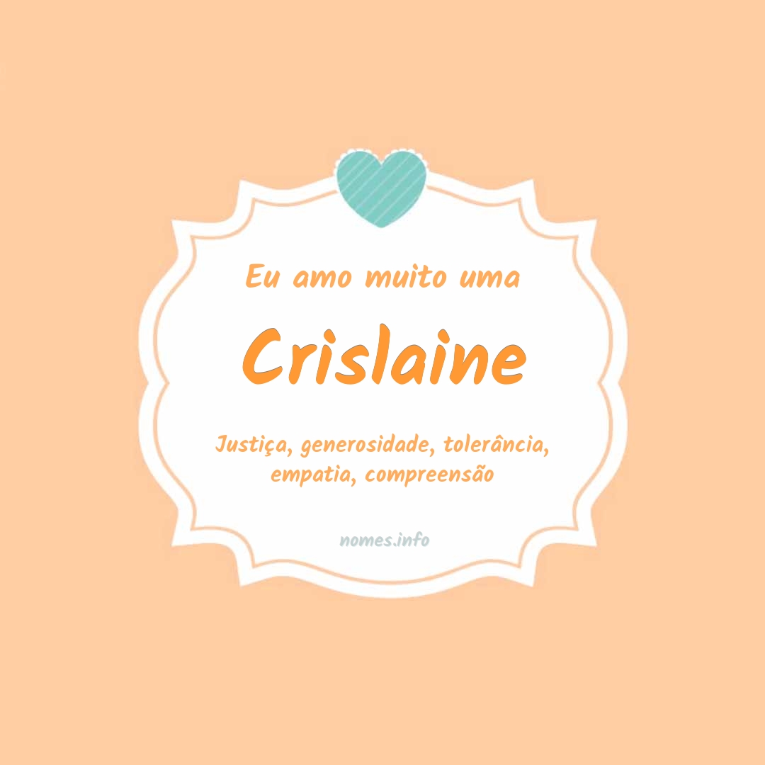 Eu amo muito Crislaine