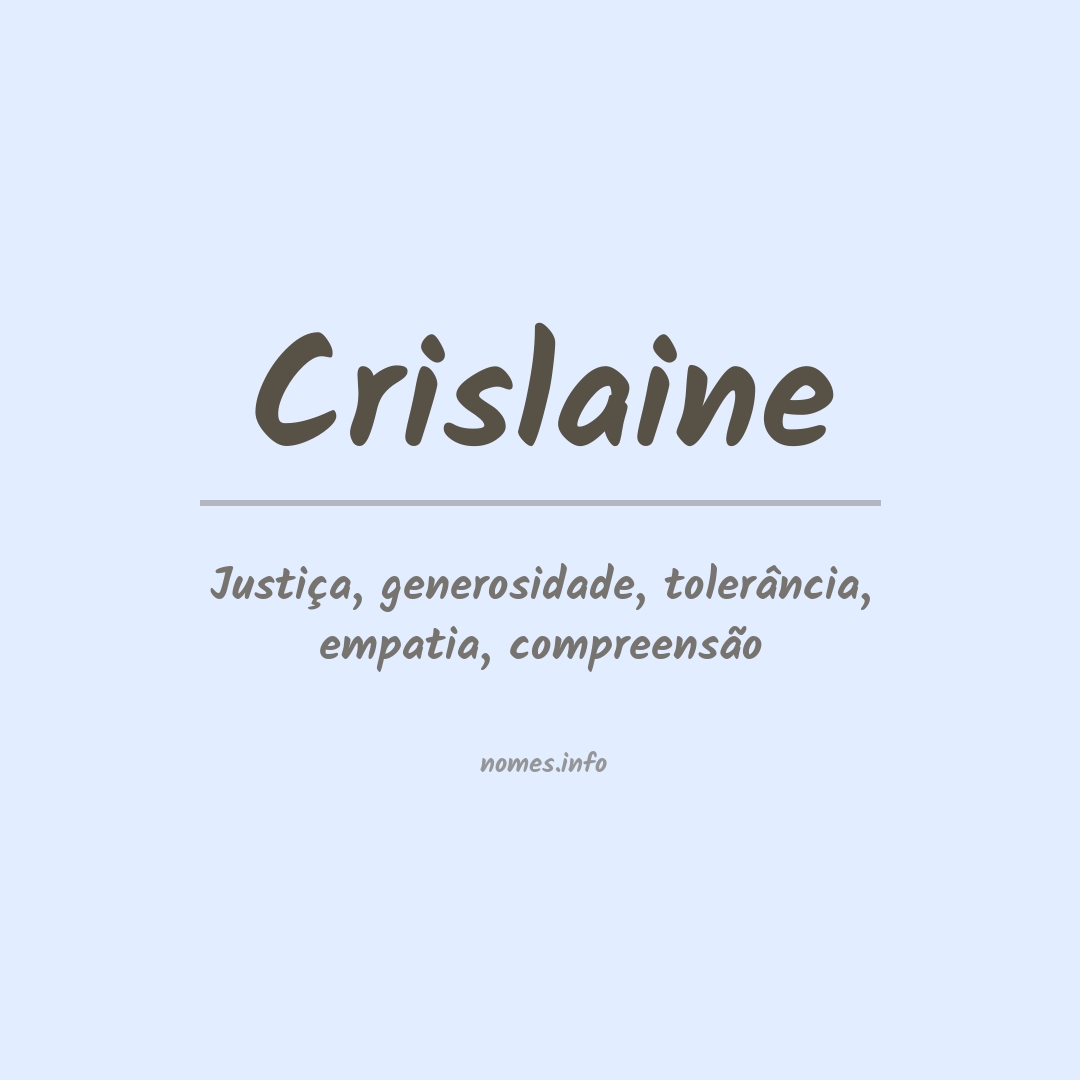 Significado do nome Crislaine