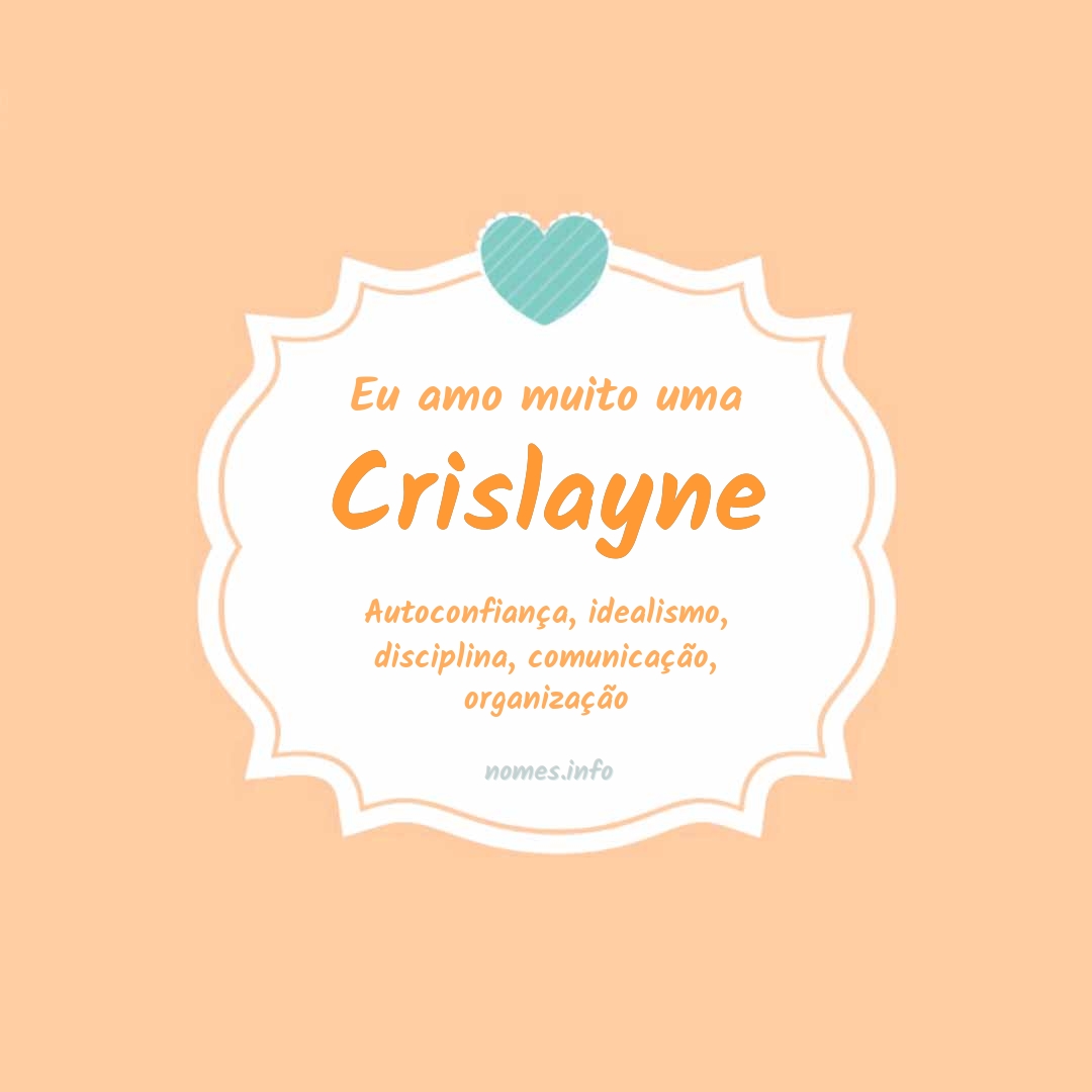 Eu amo muito Crislayne