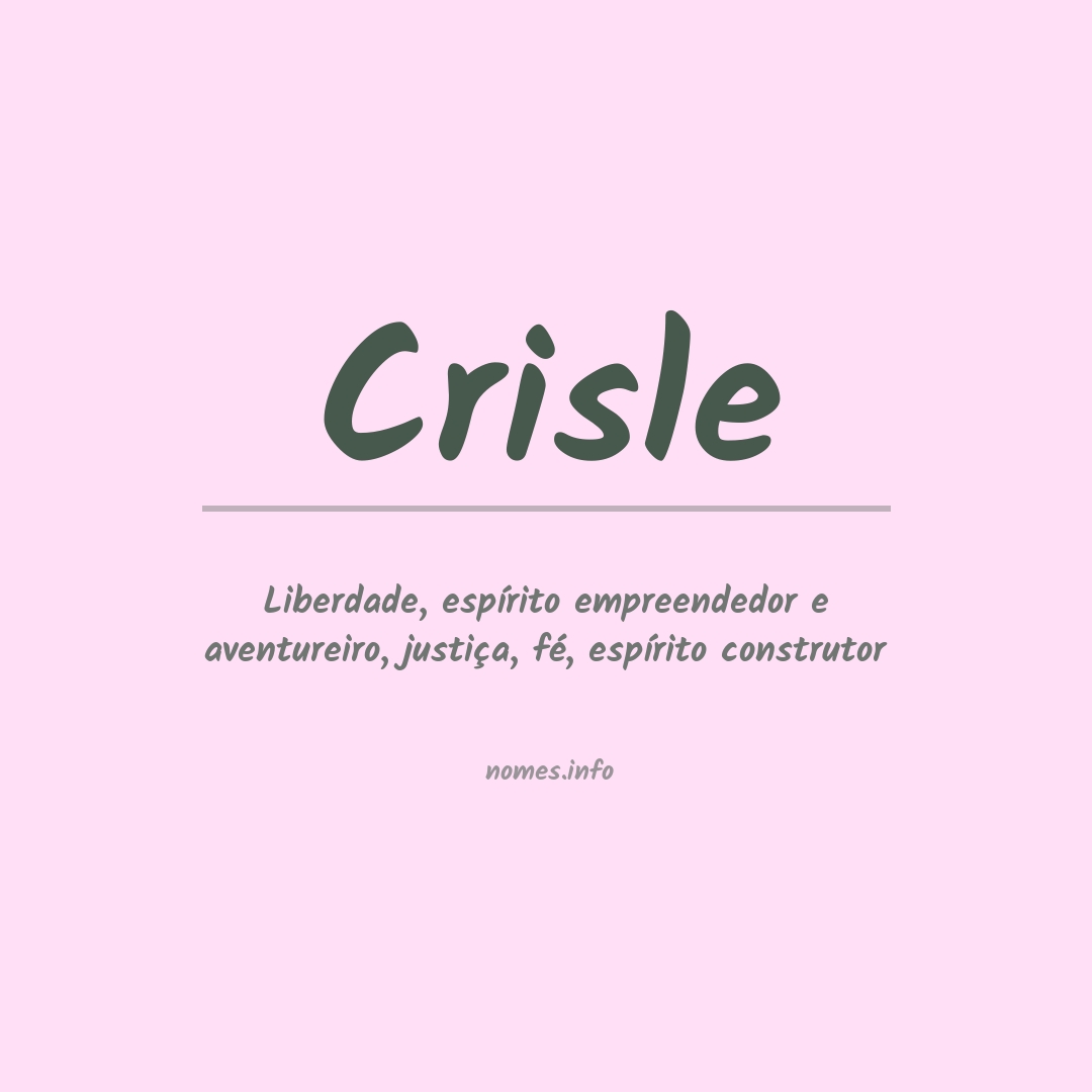 Significado do nome Crisle