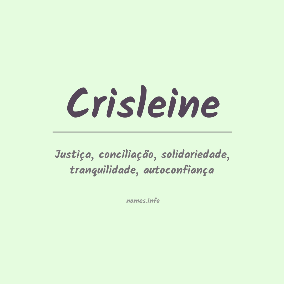 Significado do nome Crisleine