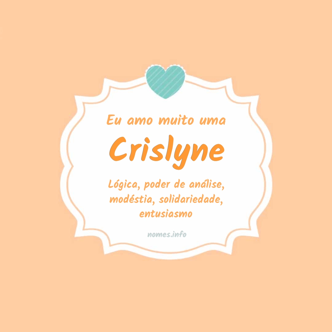 Eu amo muito Crislyne