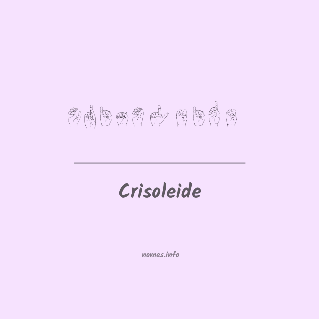 Crisoleide em Libras