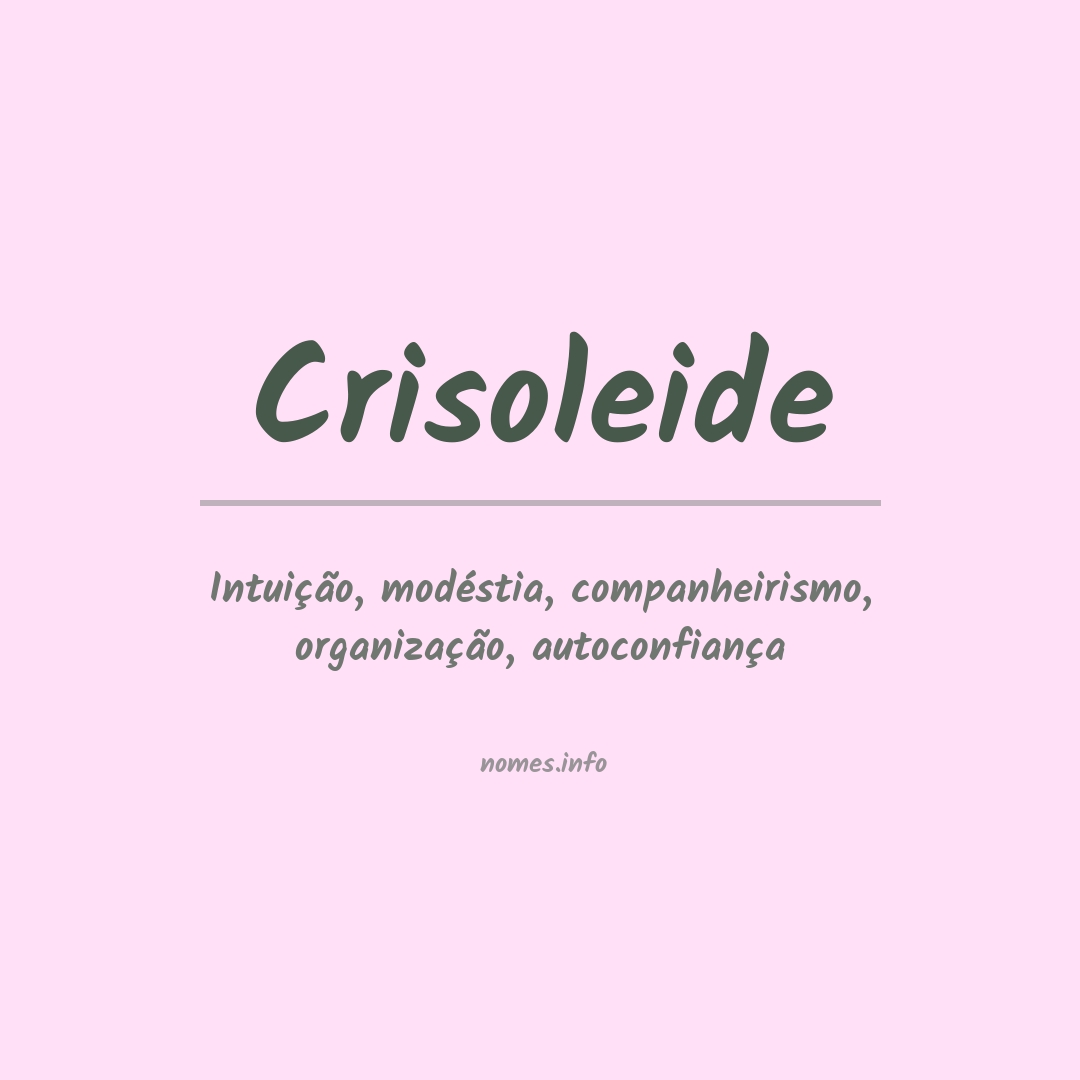 Significado do nome Crisoleide