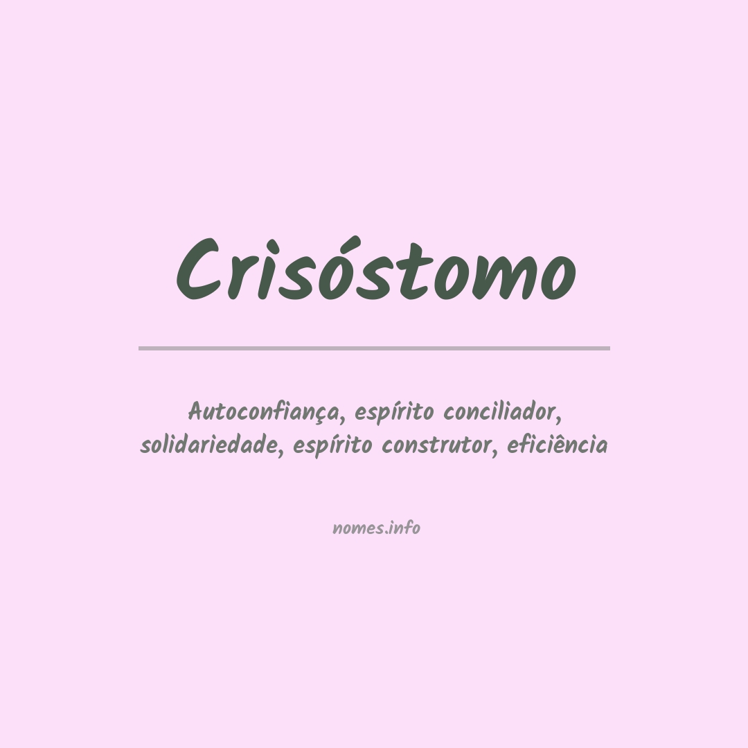 Significado do nome Crisóstomo