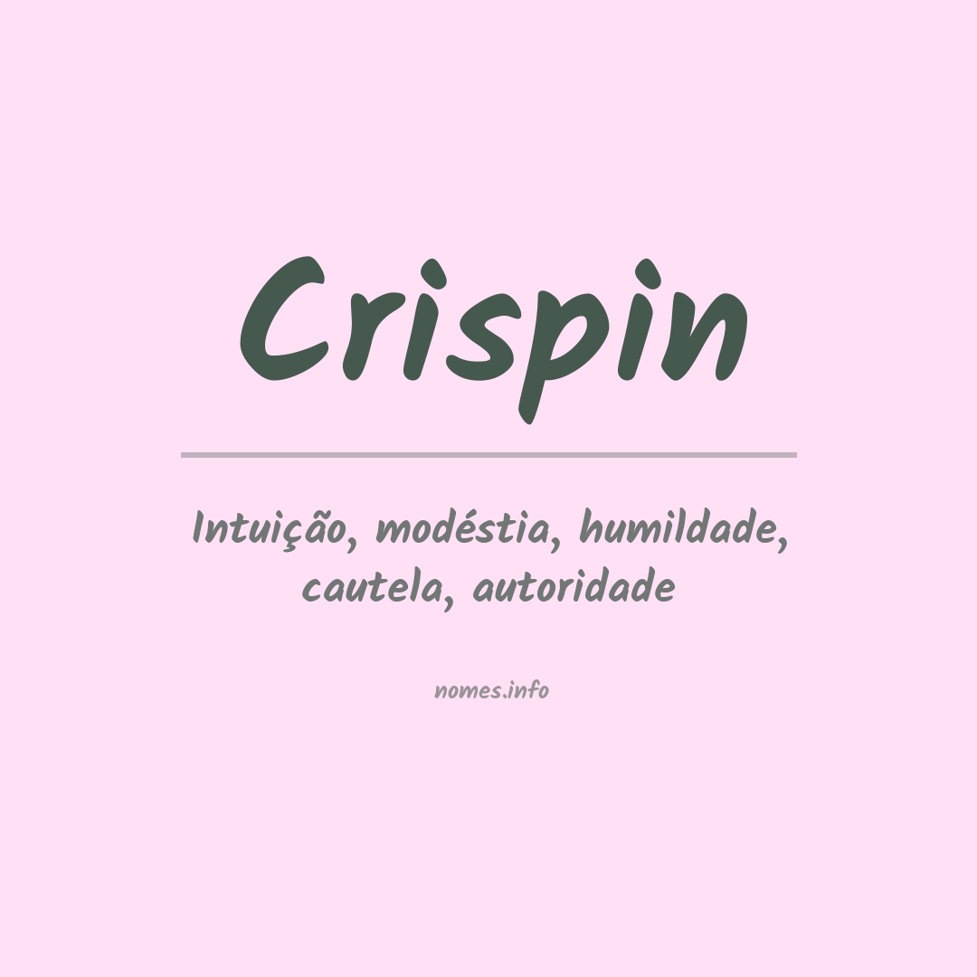 Significado do nome Crispin