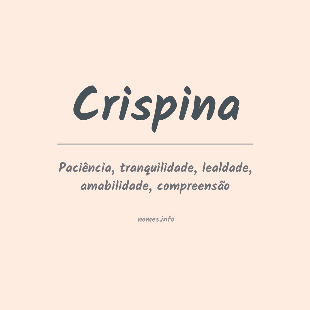 Significado do nome Crispina
