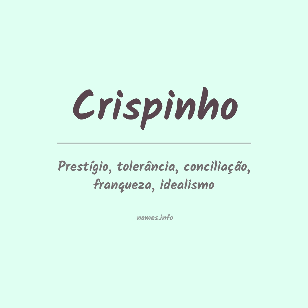 Significado do nome Crispinho