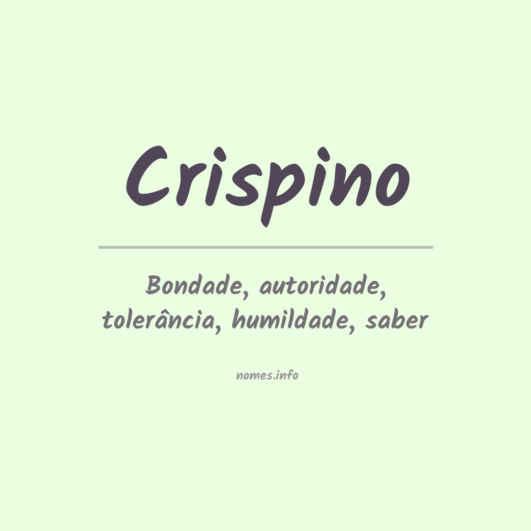 Significado do nome Crispino