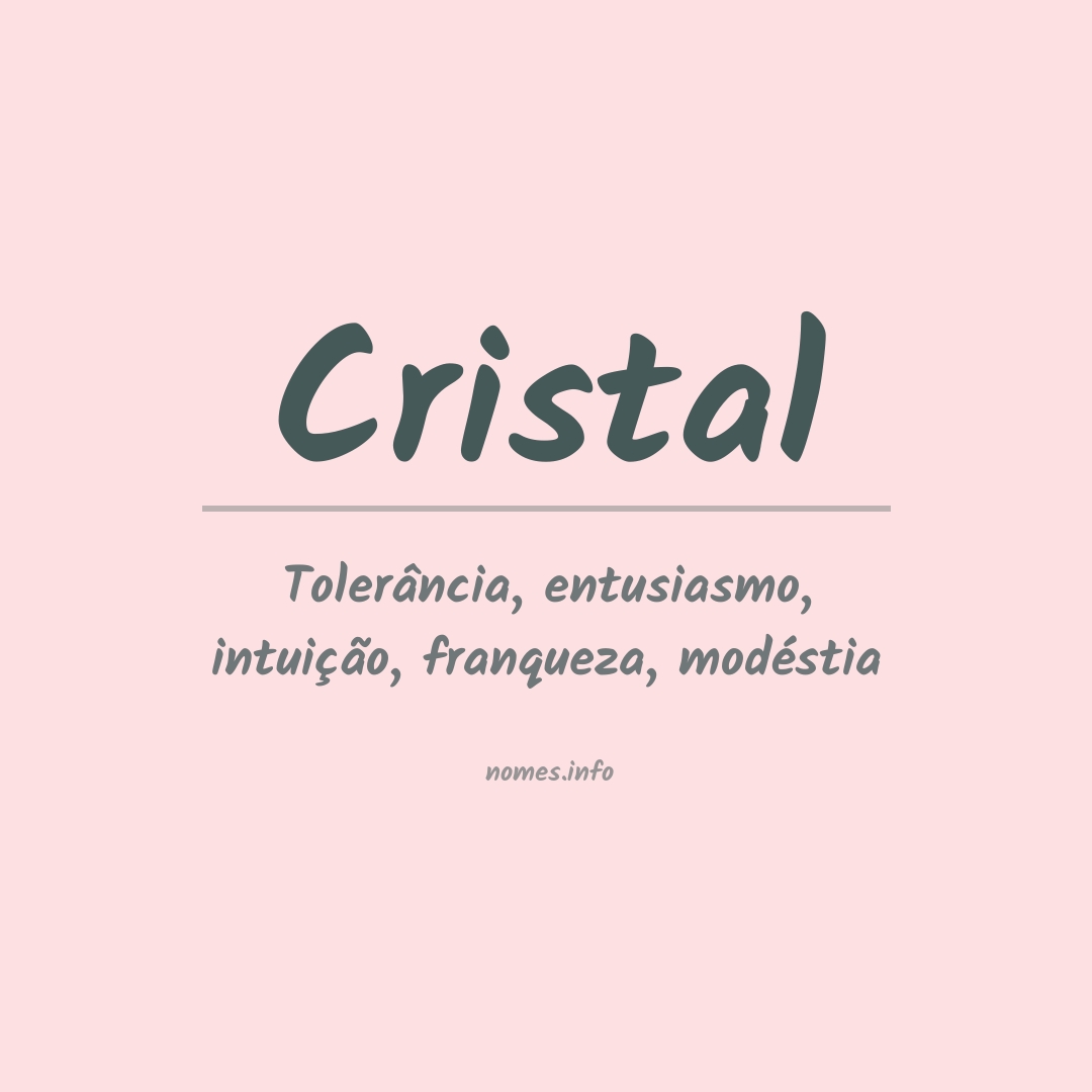 Significado do nome Cristal