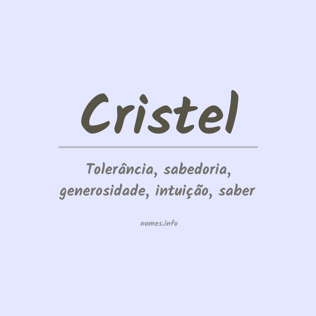 Significado do nome Cristel