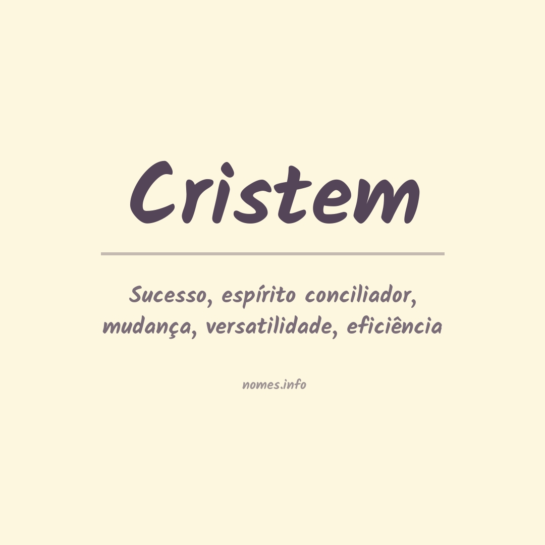 Significado do nome Cristem