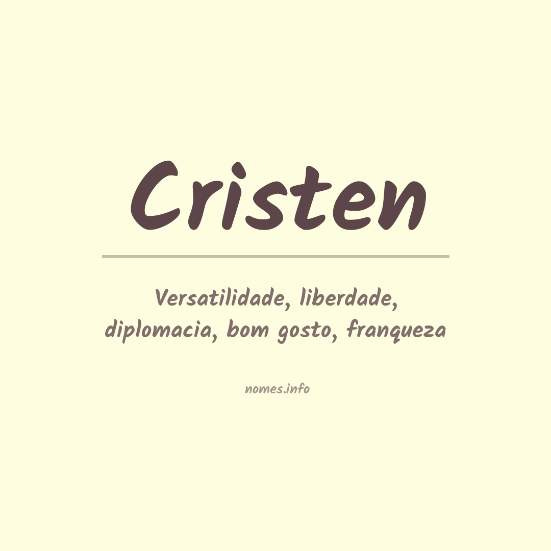 Significado do nome Cristen