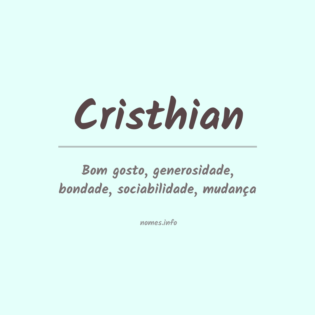 Significado do nome Cristhian