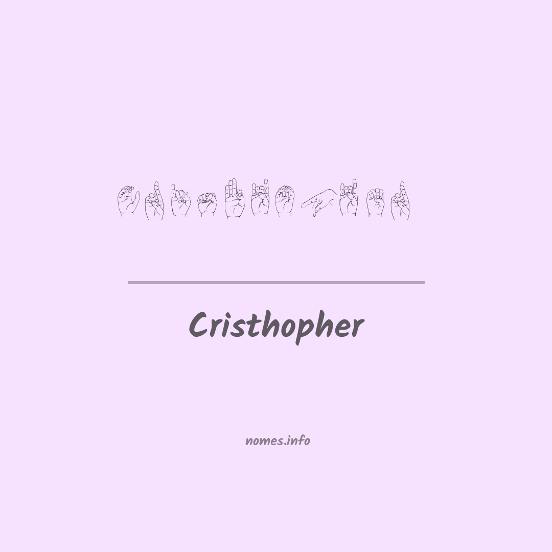 Cristhopher em Libras