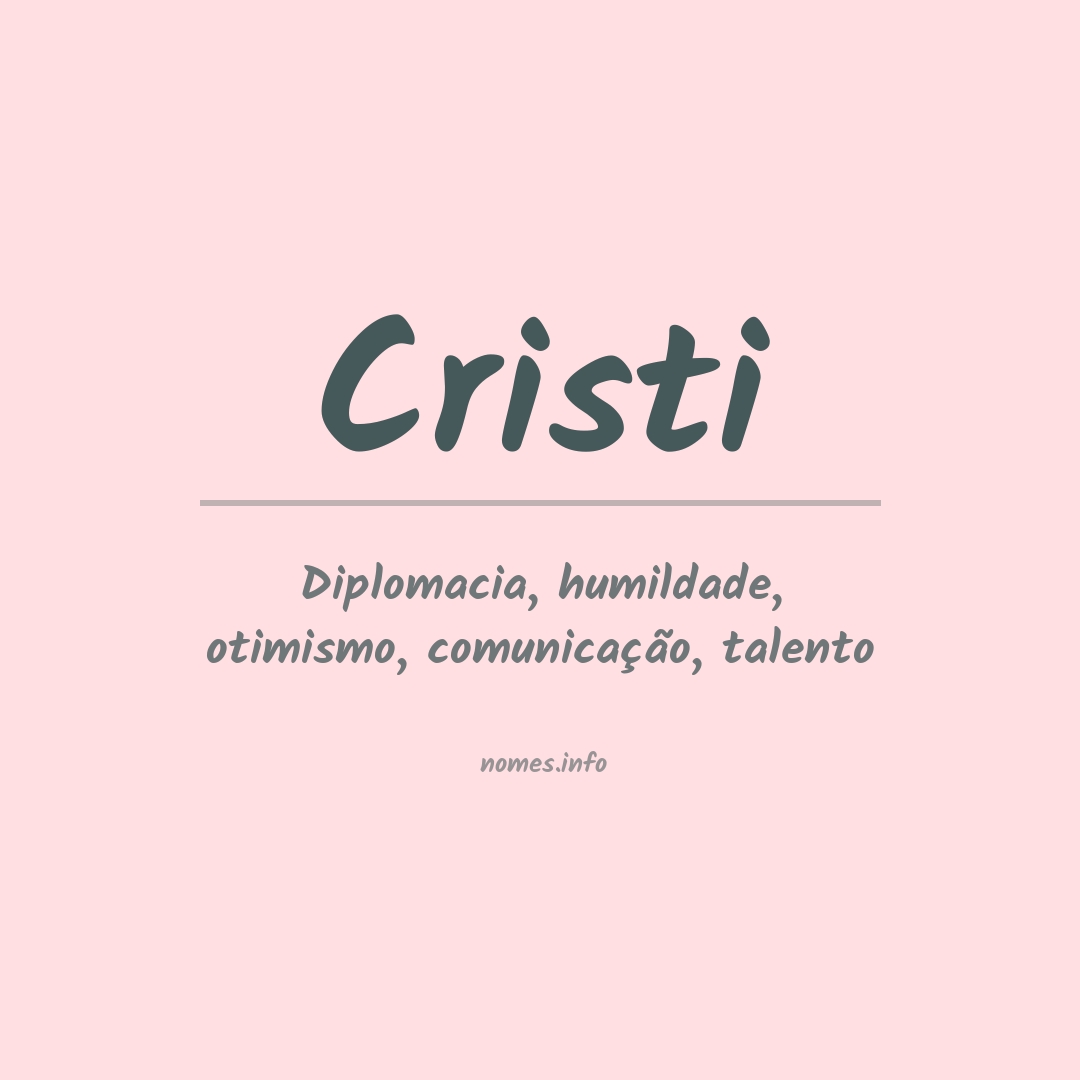 Significado do nome Cristi