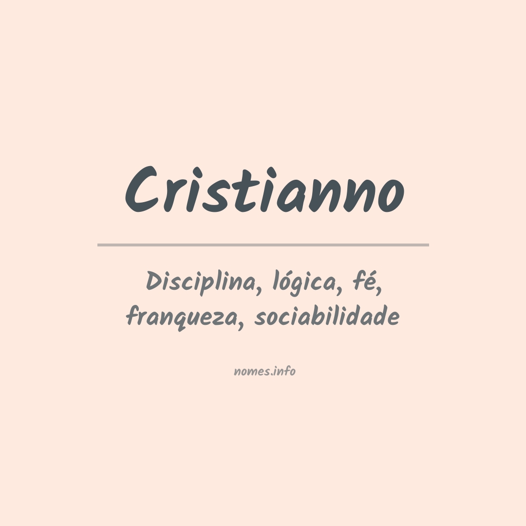 Significado do nome Cristianno