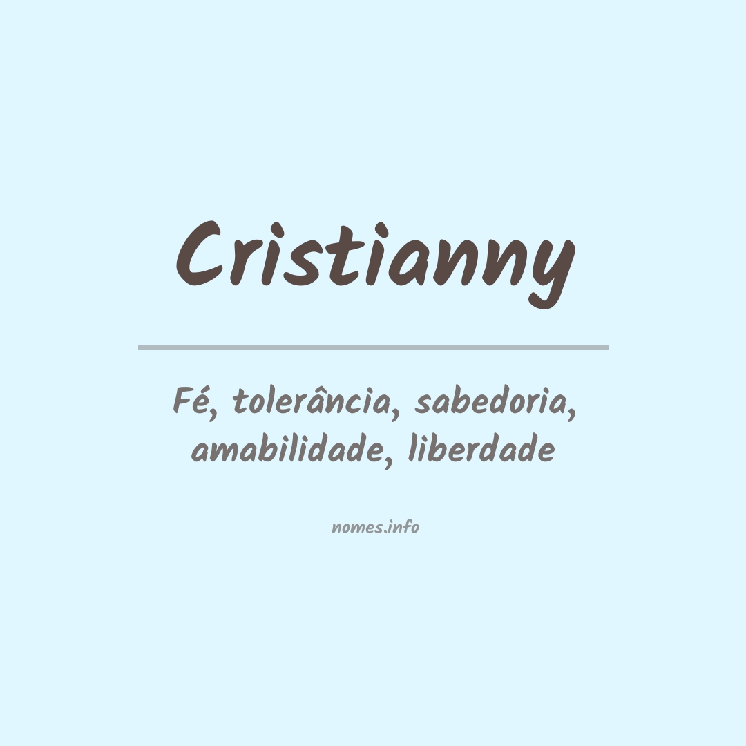 Significado do nome Cristianny