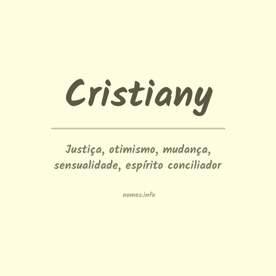 Significado do nome Cristiany