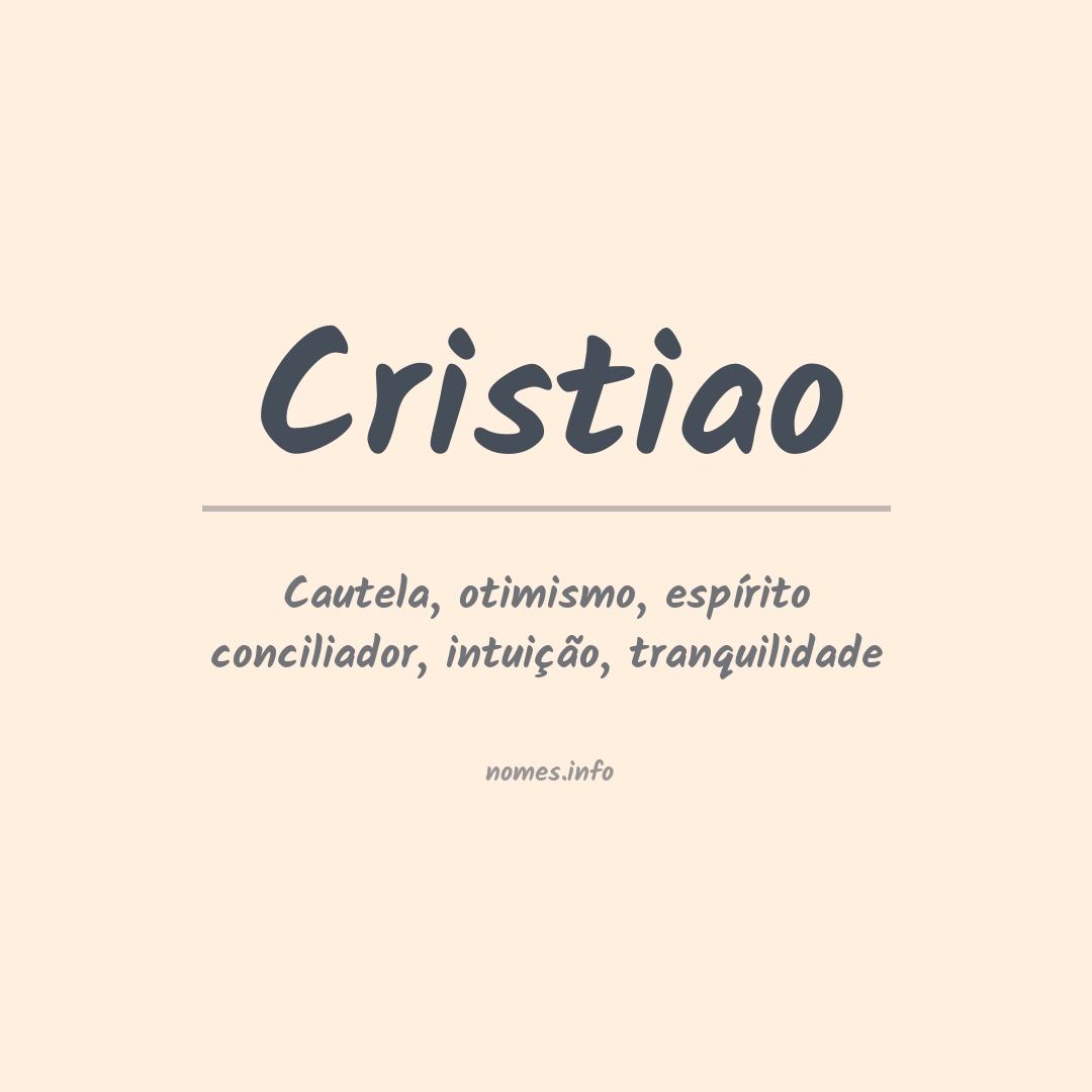 Significado do nome Cristiao
