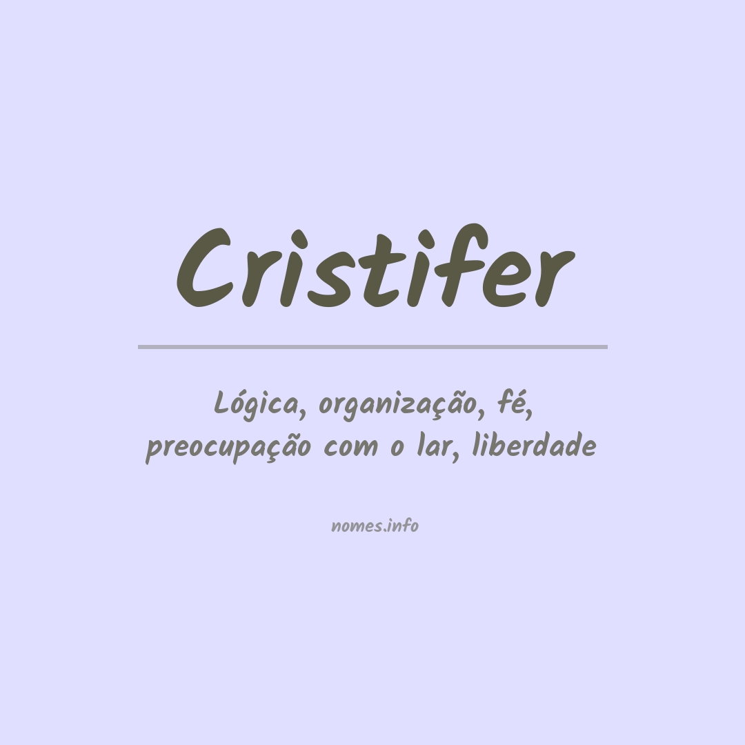 Significado do nome Cristifer