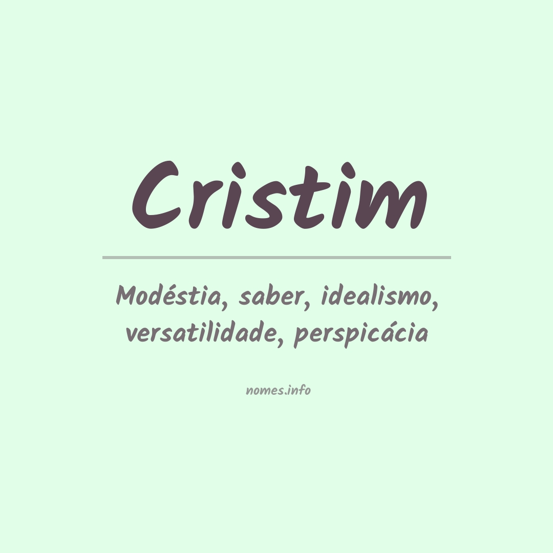 Significado do nome Cristim