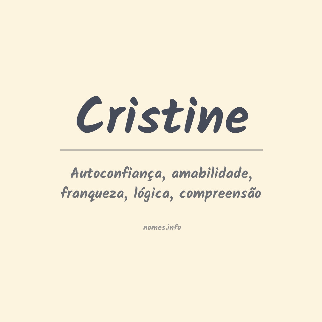 Significado do nome Cristine