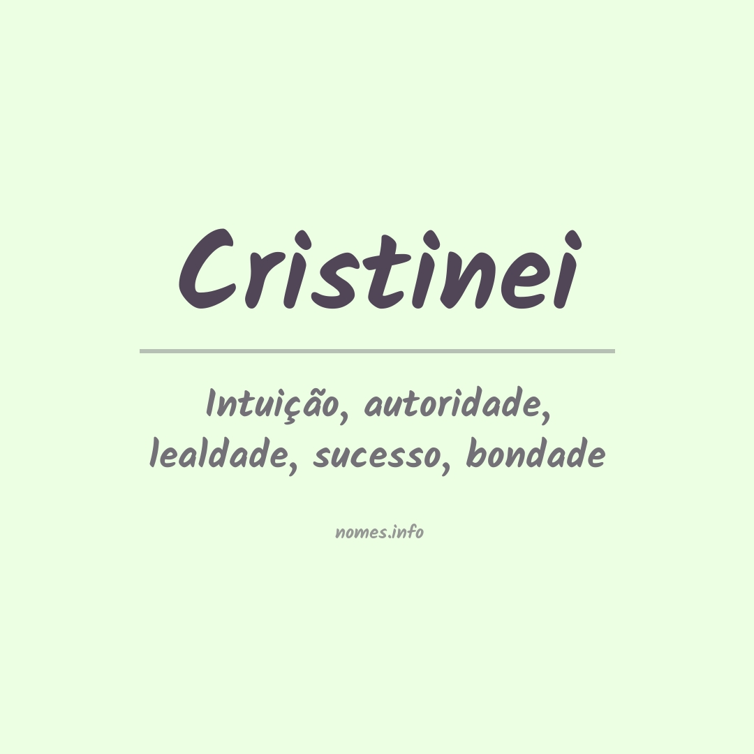 Significado do nome Cristinei