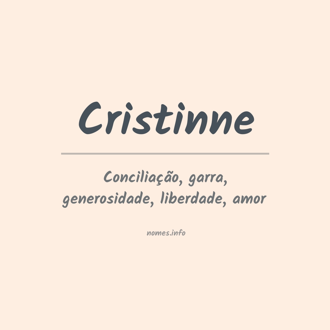 Significado do nome Cristinne