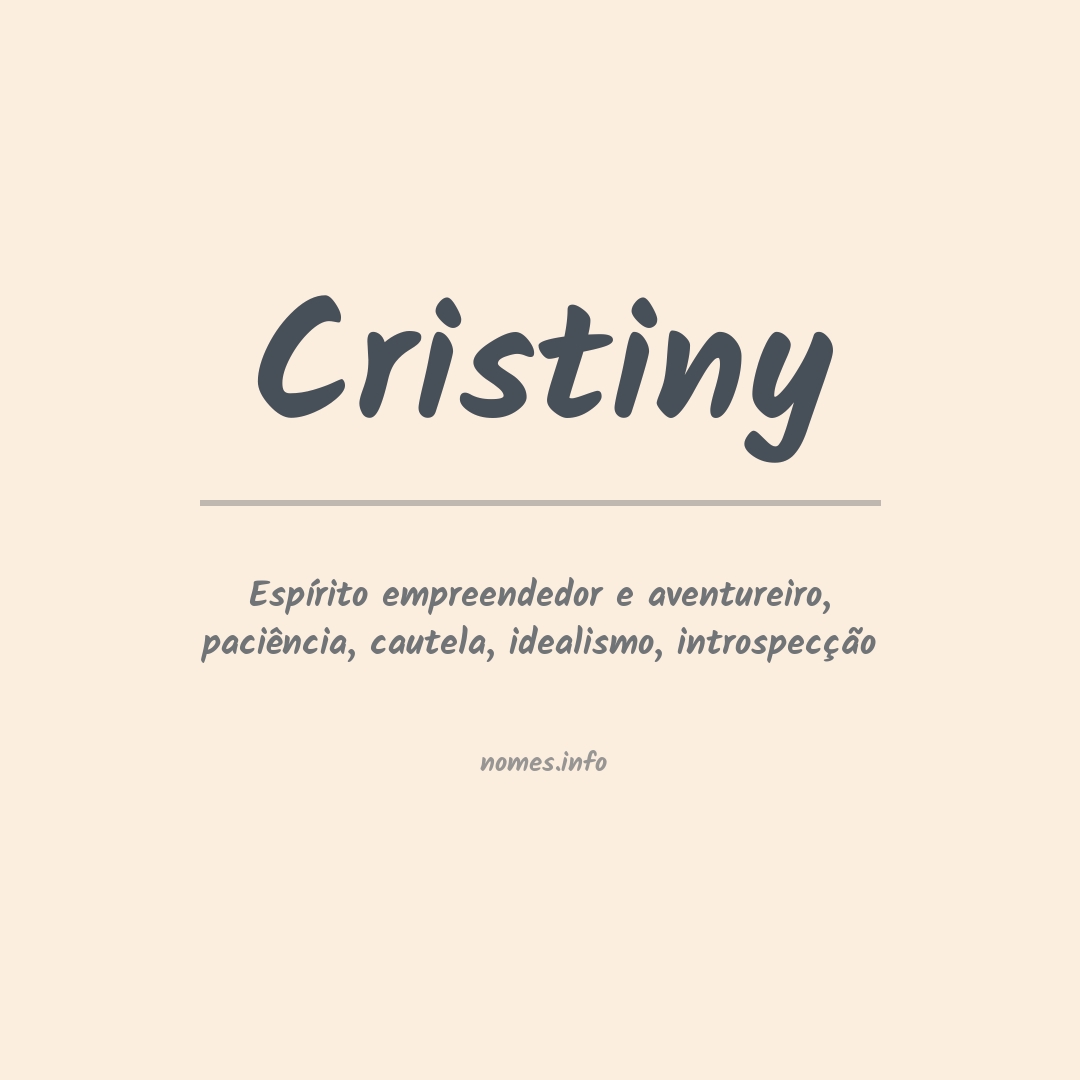 Significado do nome Cristiny