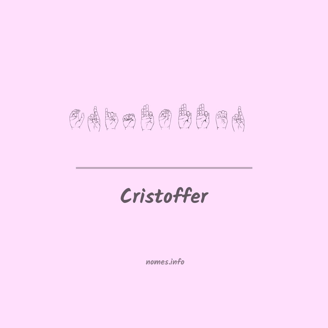 Cristoffer em Libras