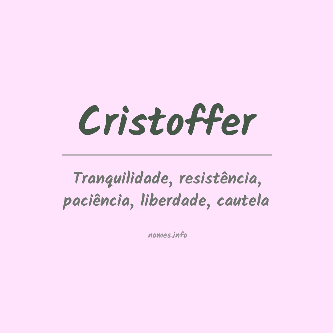 Significado do nome Cristoffer