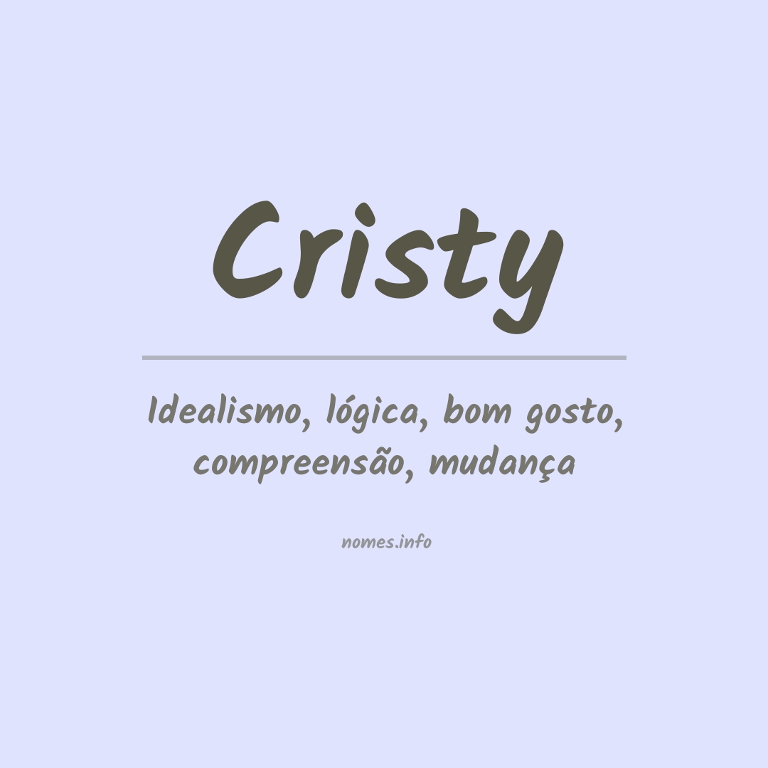 Significado do nome Cristy