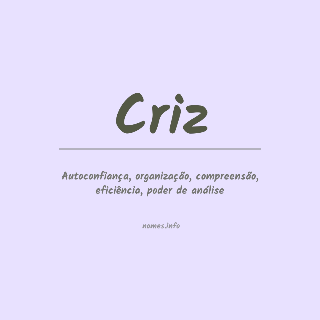 Significado do nome Criz