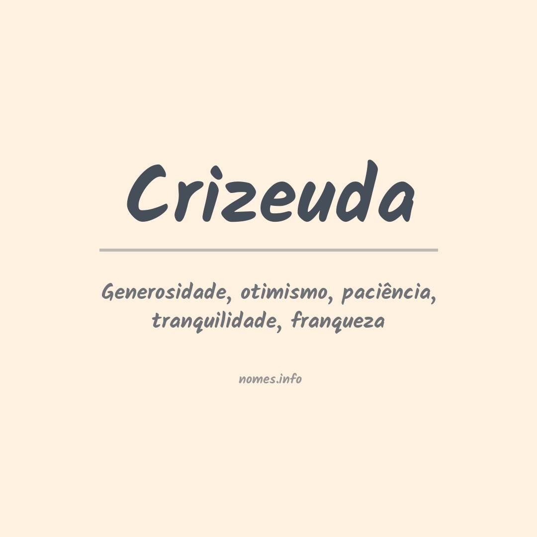 Significado do nome Crizeuda