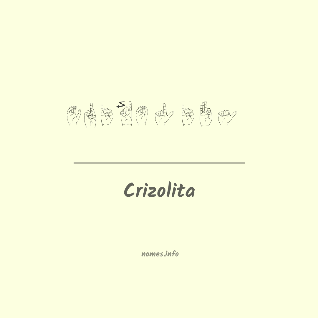 Crizolita em Libras