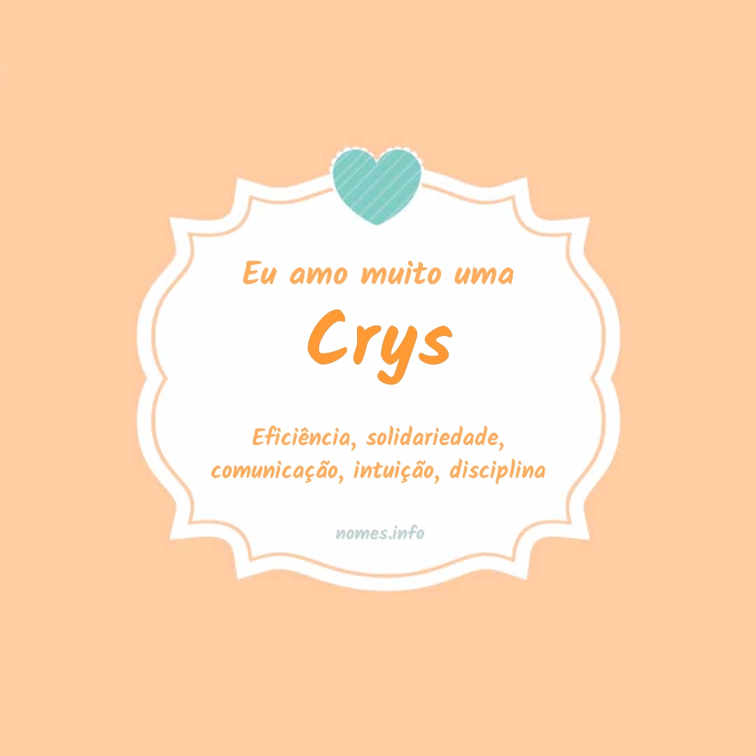 Eu amo muito Crys