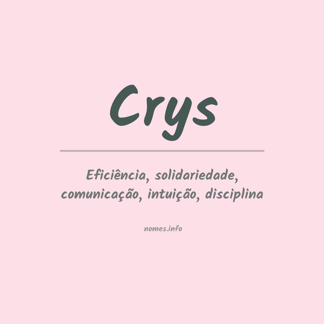 Significado do nome Crys