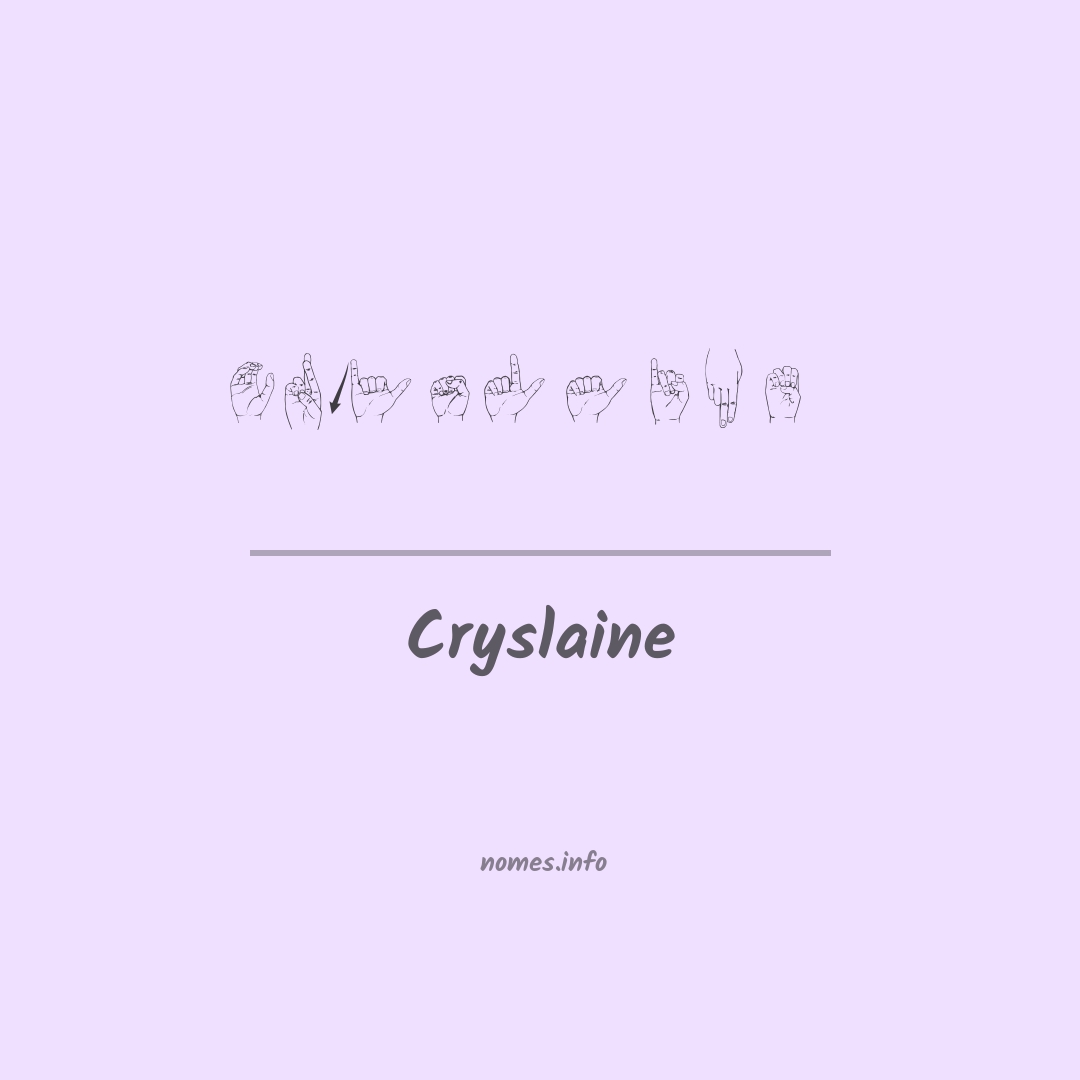Cryslaine em Libras
