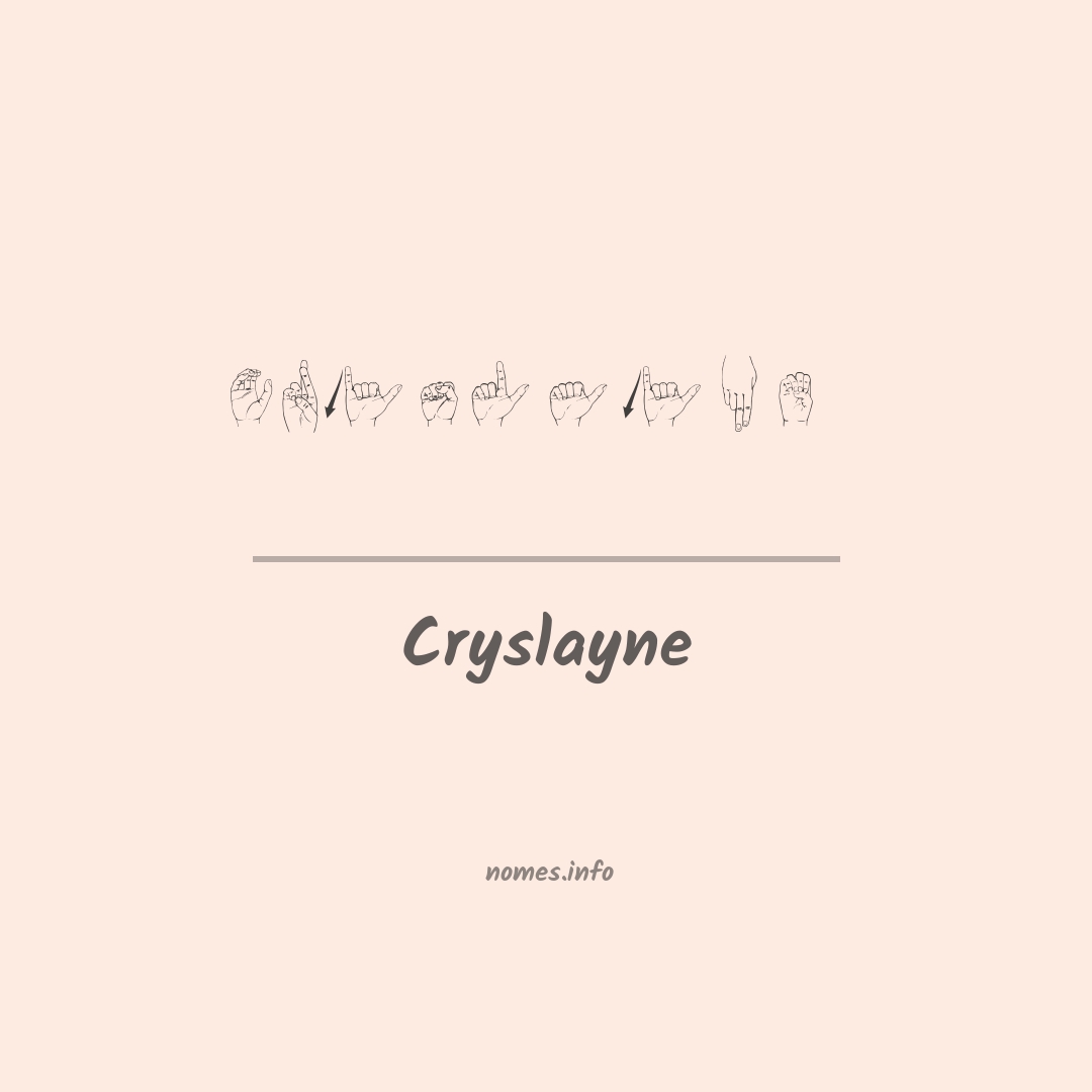 Cryslayne em Libras