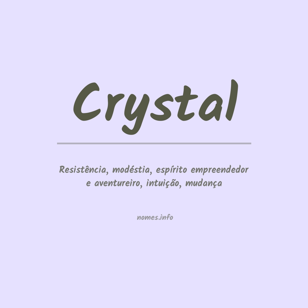 Significado do nome Crystal
