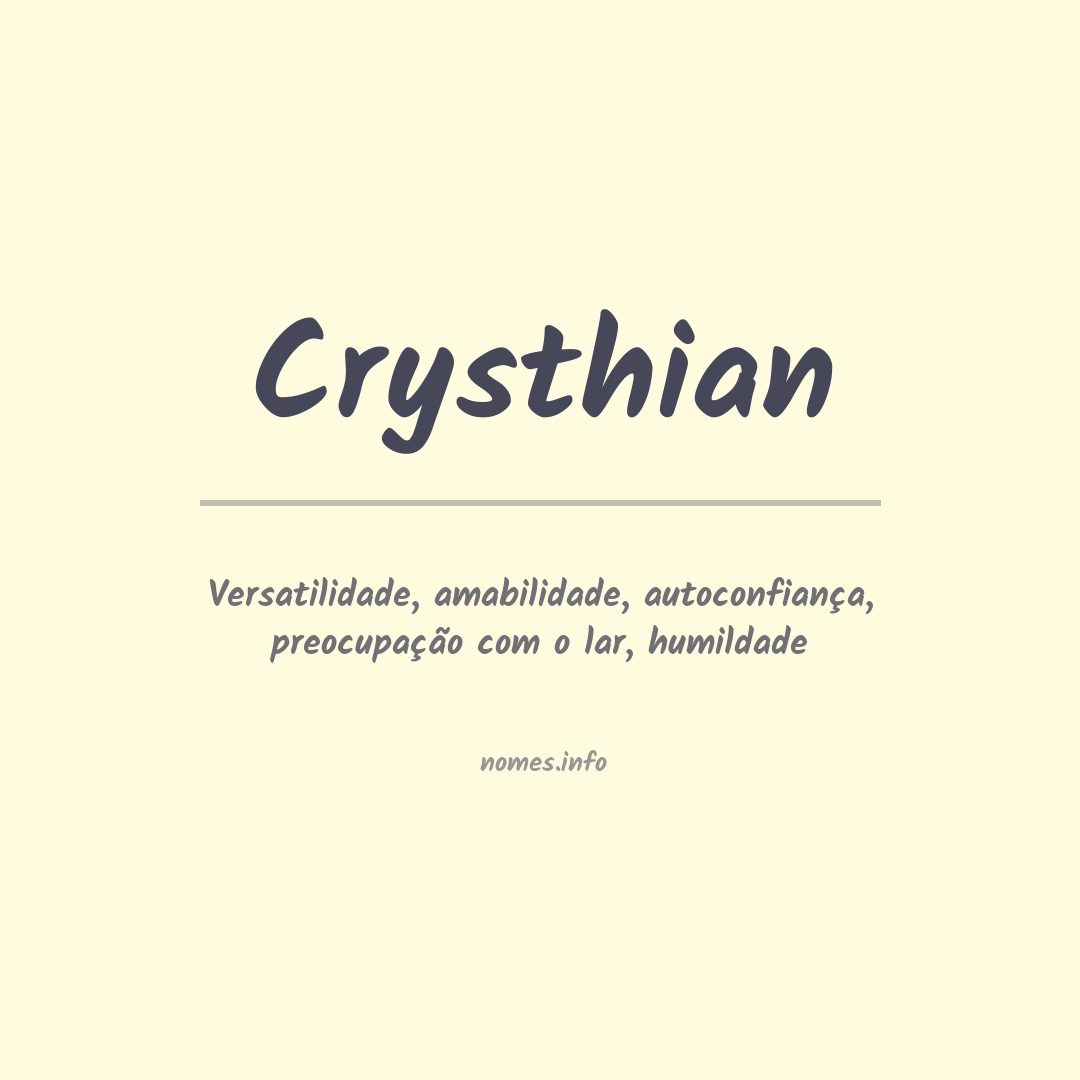 Significado do nome Crysthian