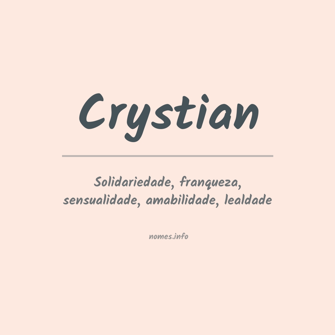 Significado do nome Crystian