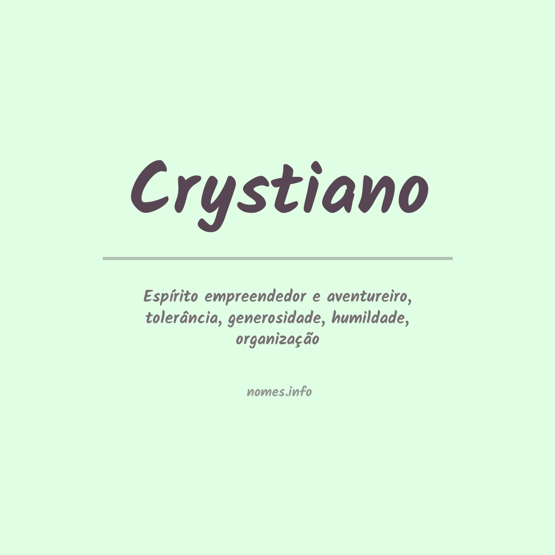 Significado do nome Crystiano