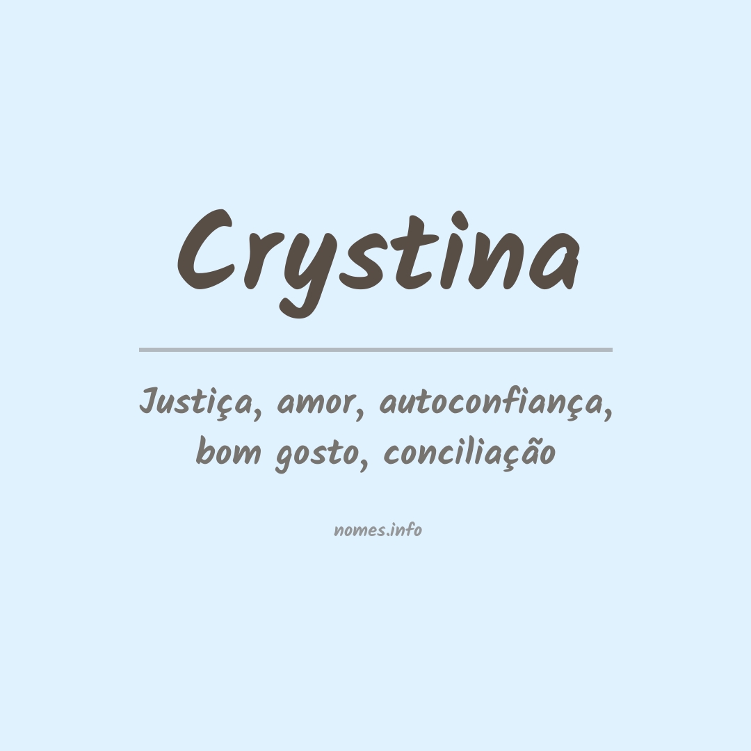 Significado do nome Crystina