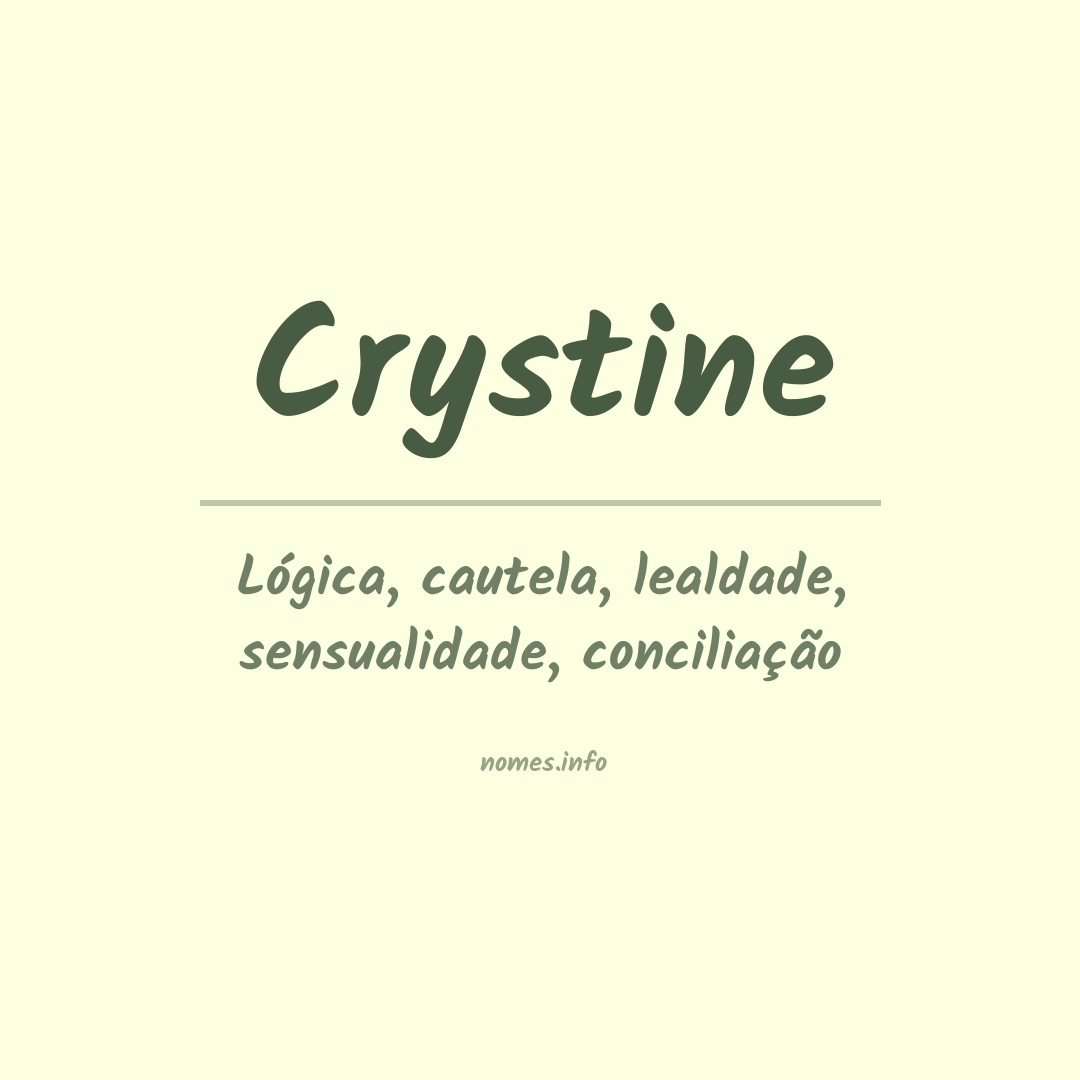 Significado do nome Crystine