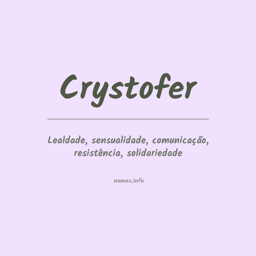 Significado do nome Crystofer