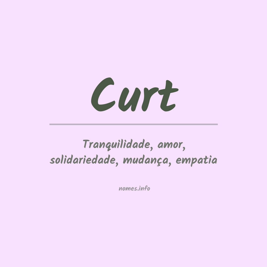 Significado do nome Curt