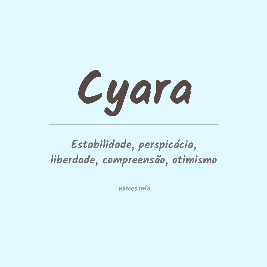 Significado do nome Cyara