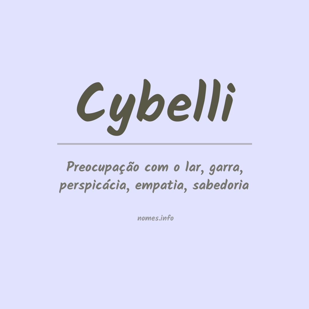 Significado do nome Cybelli